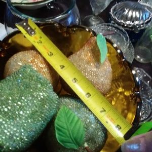 Vintage Amber Footed Bowl